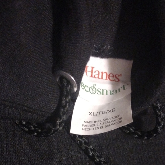 Hanes Eco Smart Men's Black Hoodie - Picture 2 of 6